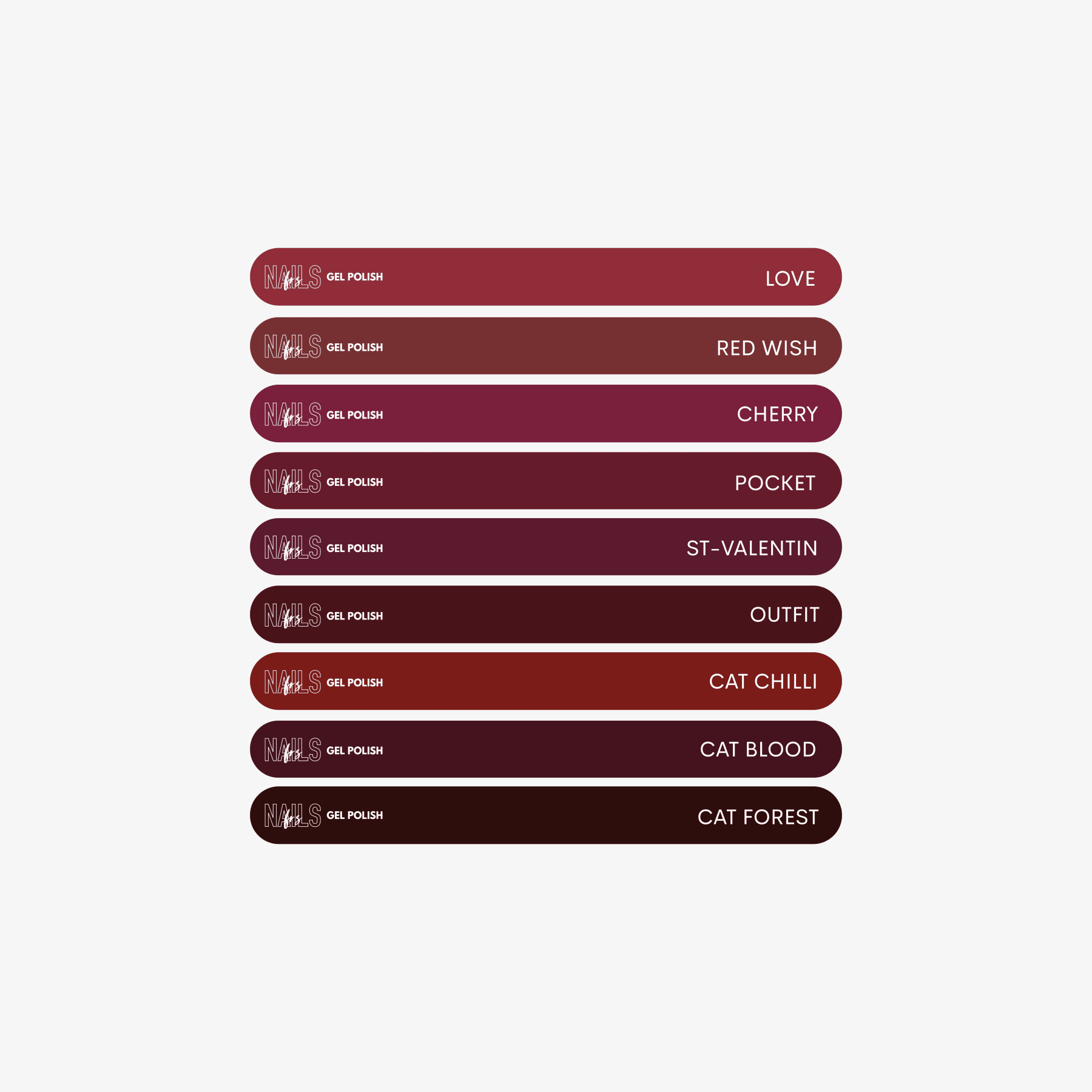 Stickers Nuancier Vernis Semi-Permanent - Présentoir Gel Polish NAILS FRS (2026) - Image 14