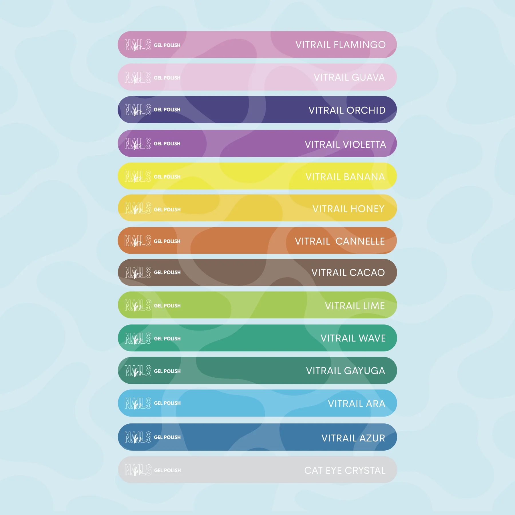 Stickers Nuancier Vernis Semi-Permanent - Présentoir Gel Polish NAILS FRS (2026) - Image 26