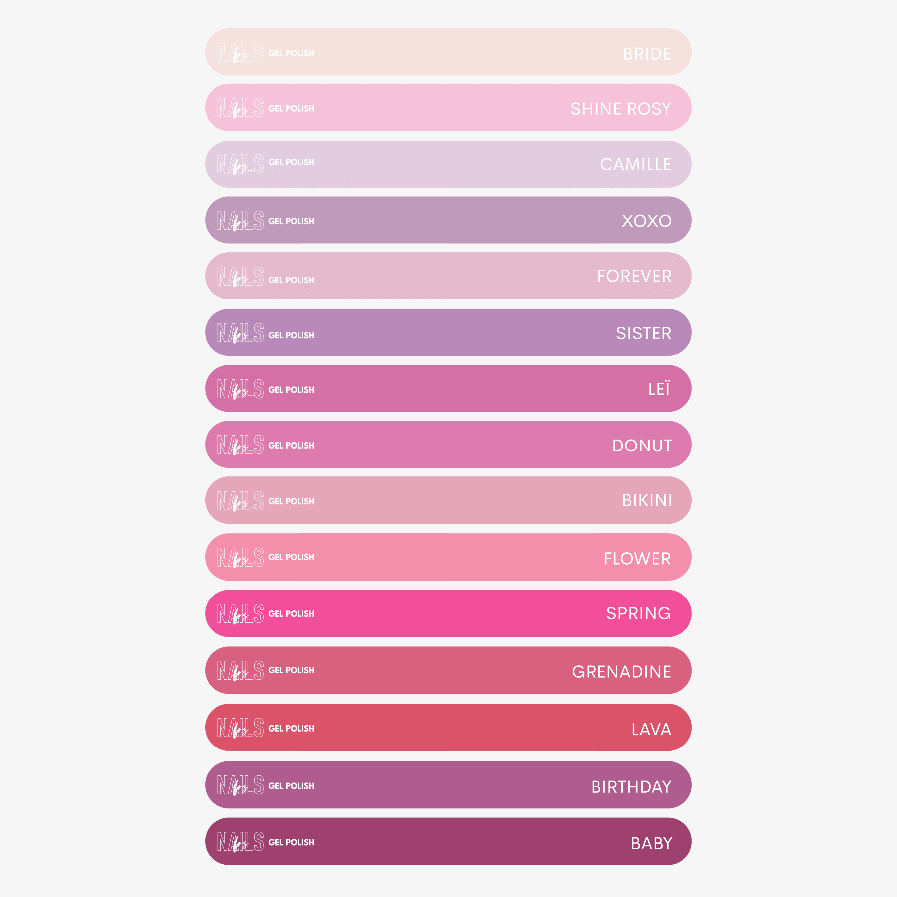 Stickers Nuancier Vernis Semi-Permanent - Présentoir Gel Polish NAILS FRS (2026) - Image 6
